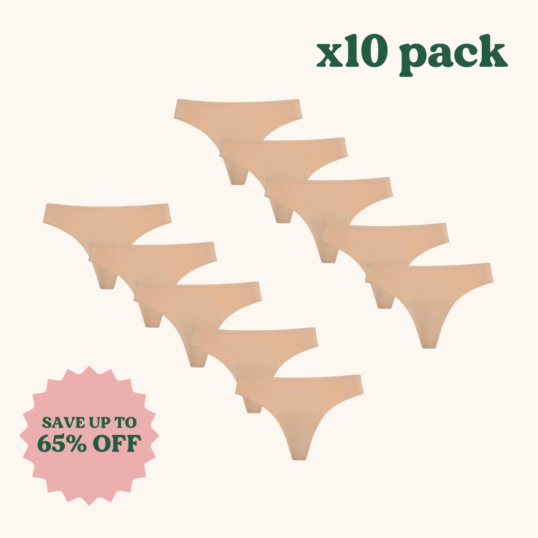 x10 Pack | Seamless Thong Period Underwear